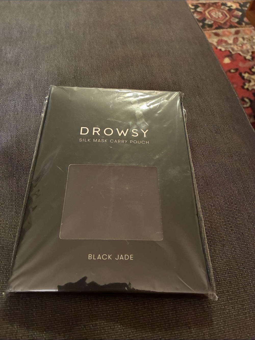 Black Jade Silk Mask Carry Pouch